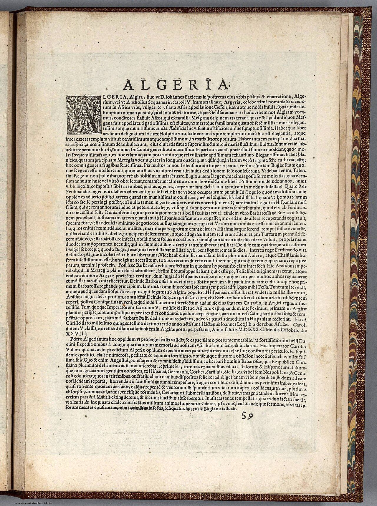Old drawing of Algeria from an old history book.