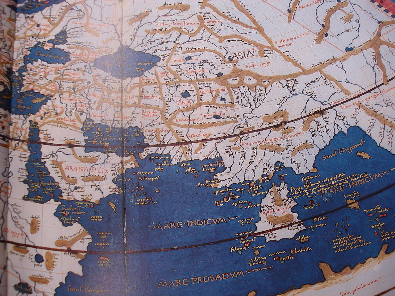 Very old maps of Asia from long ago.