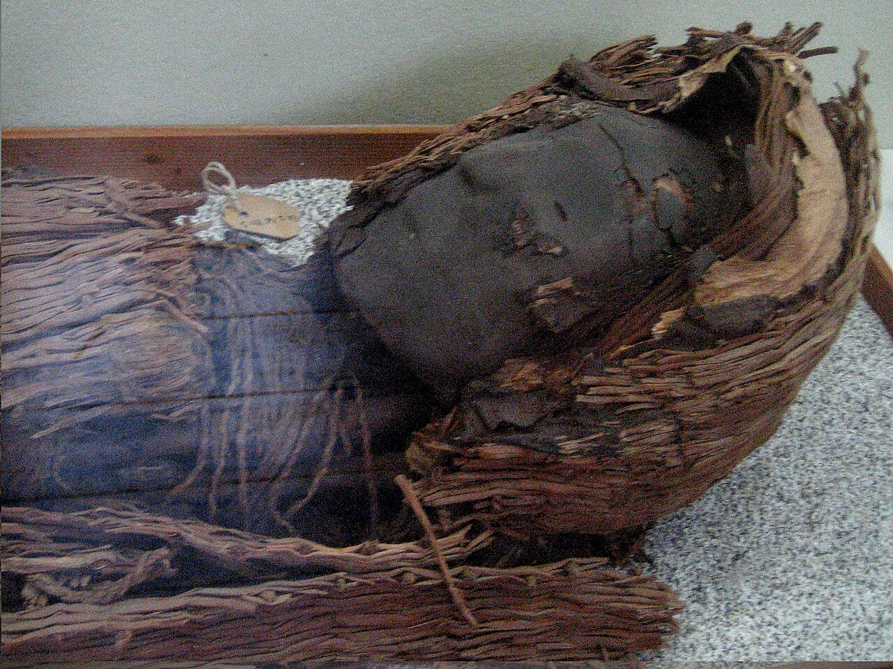 Head of a very old mummy from northern Chile.