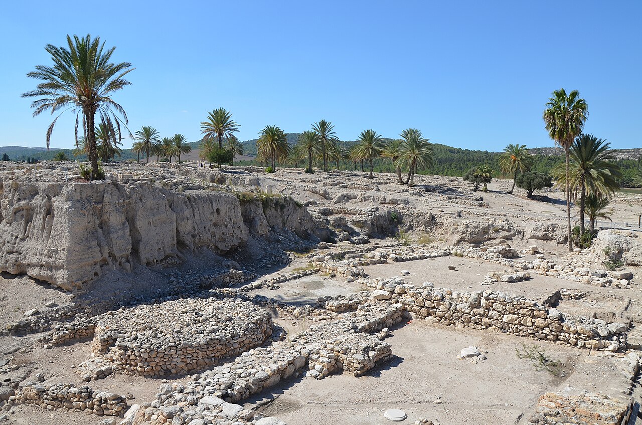 Ancient temple ruins on top of a hill in Israel.