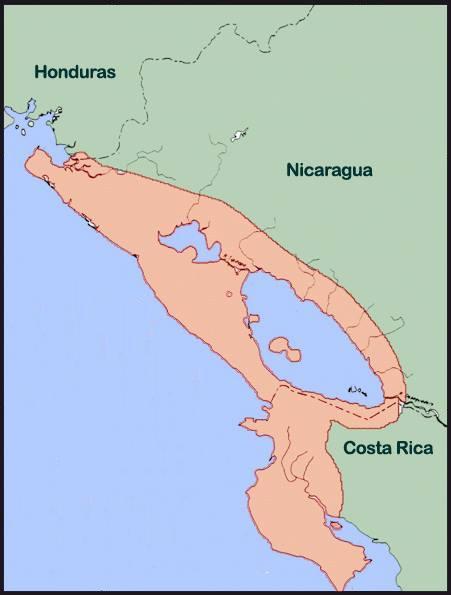 Map showing the old Nicoya region and its ancient cultures.