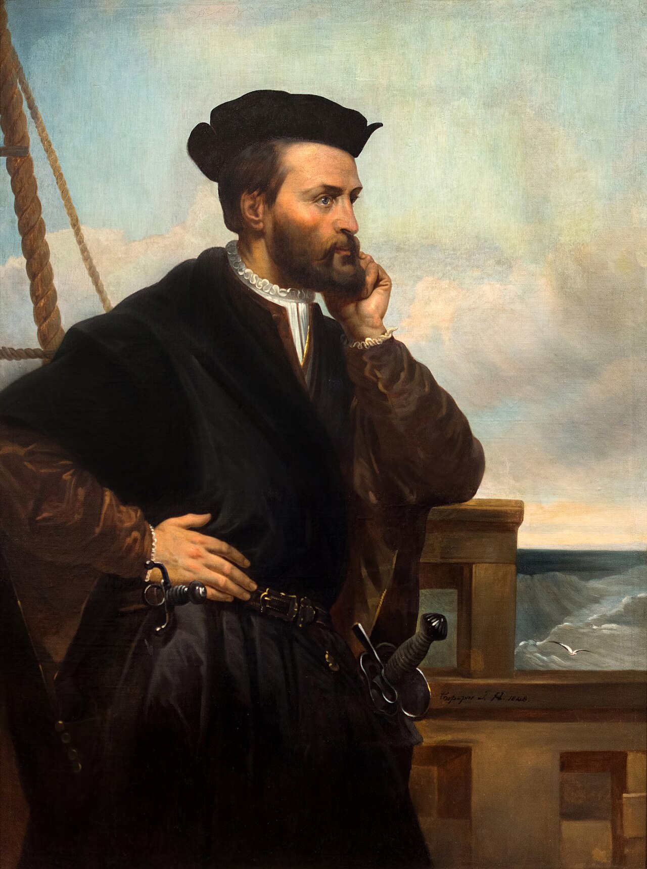 Painting of the famous French explorer Jacques Cartier.