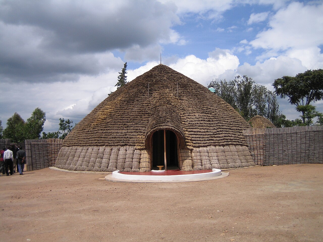 A rebuilt version of the old King's palace in Rwanda.