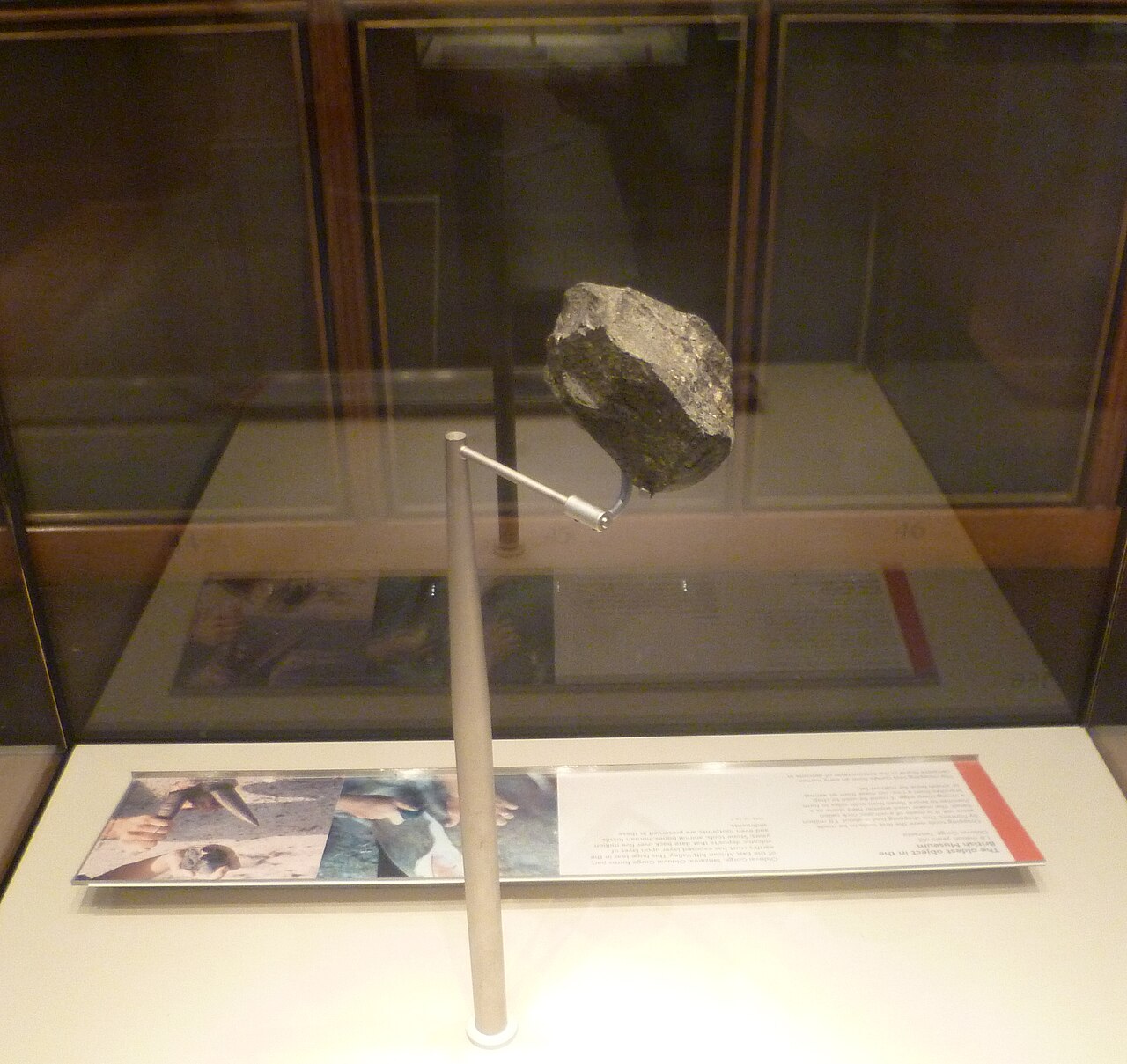 Very old stone tool made by early humans.