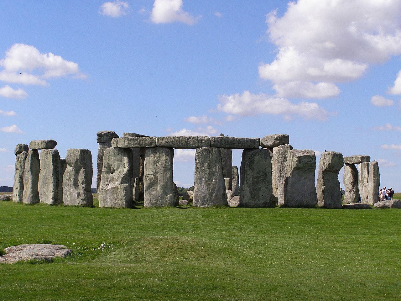 The famous circle of giant standing stones called Stonehenge.