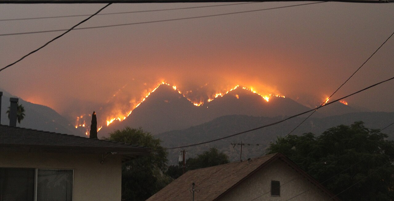 A huge wildfire burns in California as our climate gets warmer.