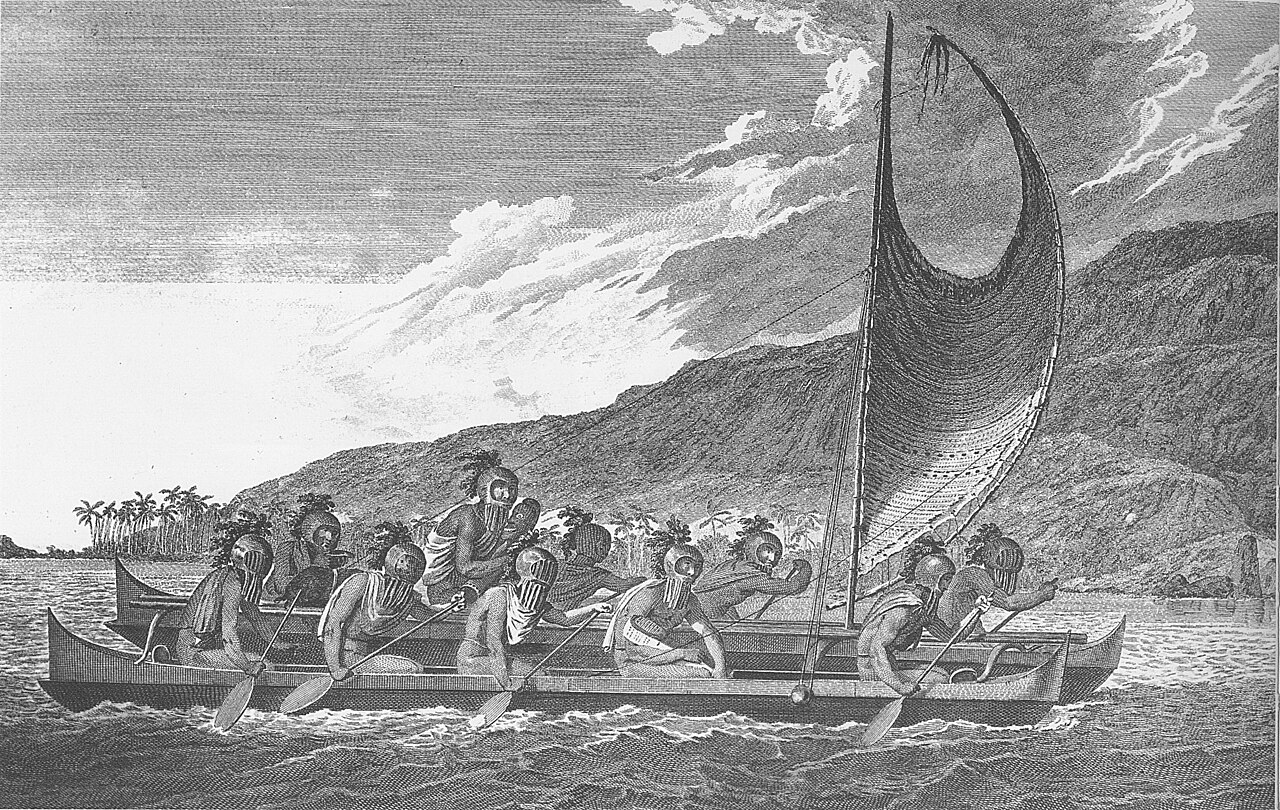 Island priests paddle across the bay wearing special helmets.