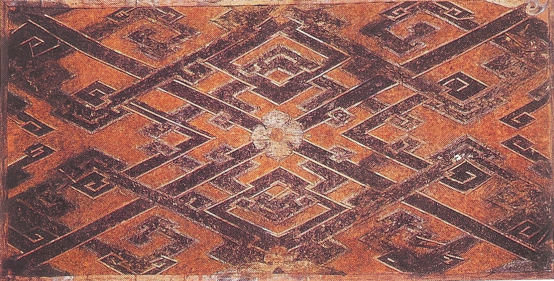 Soft, colorful silk cloth woven in China long ago.