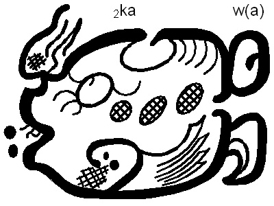 An old Mayan symbol for cacao, the bean that makes chocolate.