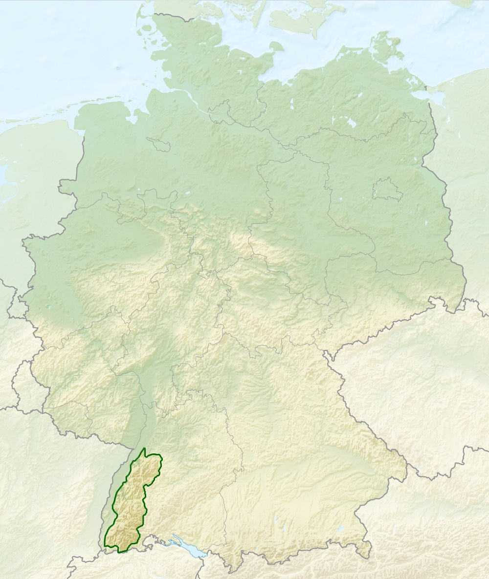 A map of Germany shows where the Black Forest grows.