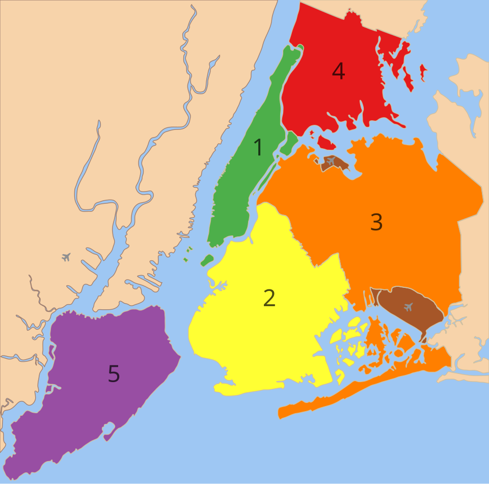 The Five Boroughs of New York City