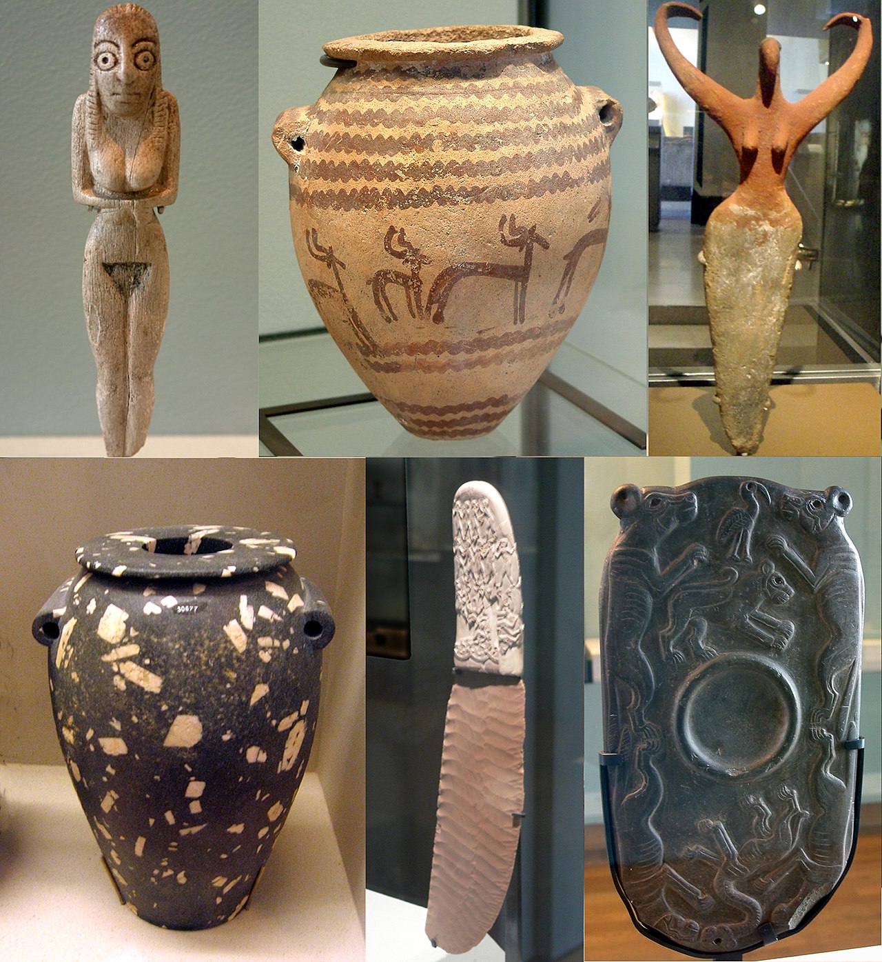 A group of tiny objects from very early ancient Egypt.