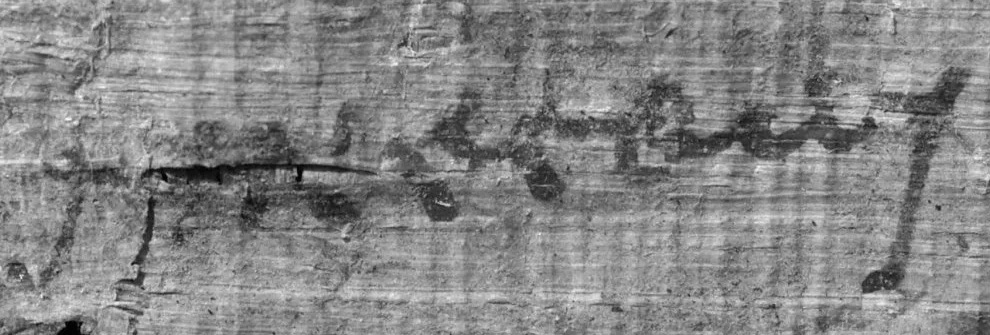 An old paper scroll believed to have handwriting from Queen Cleopatra.