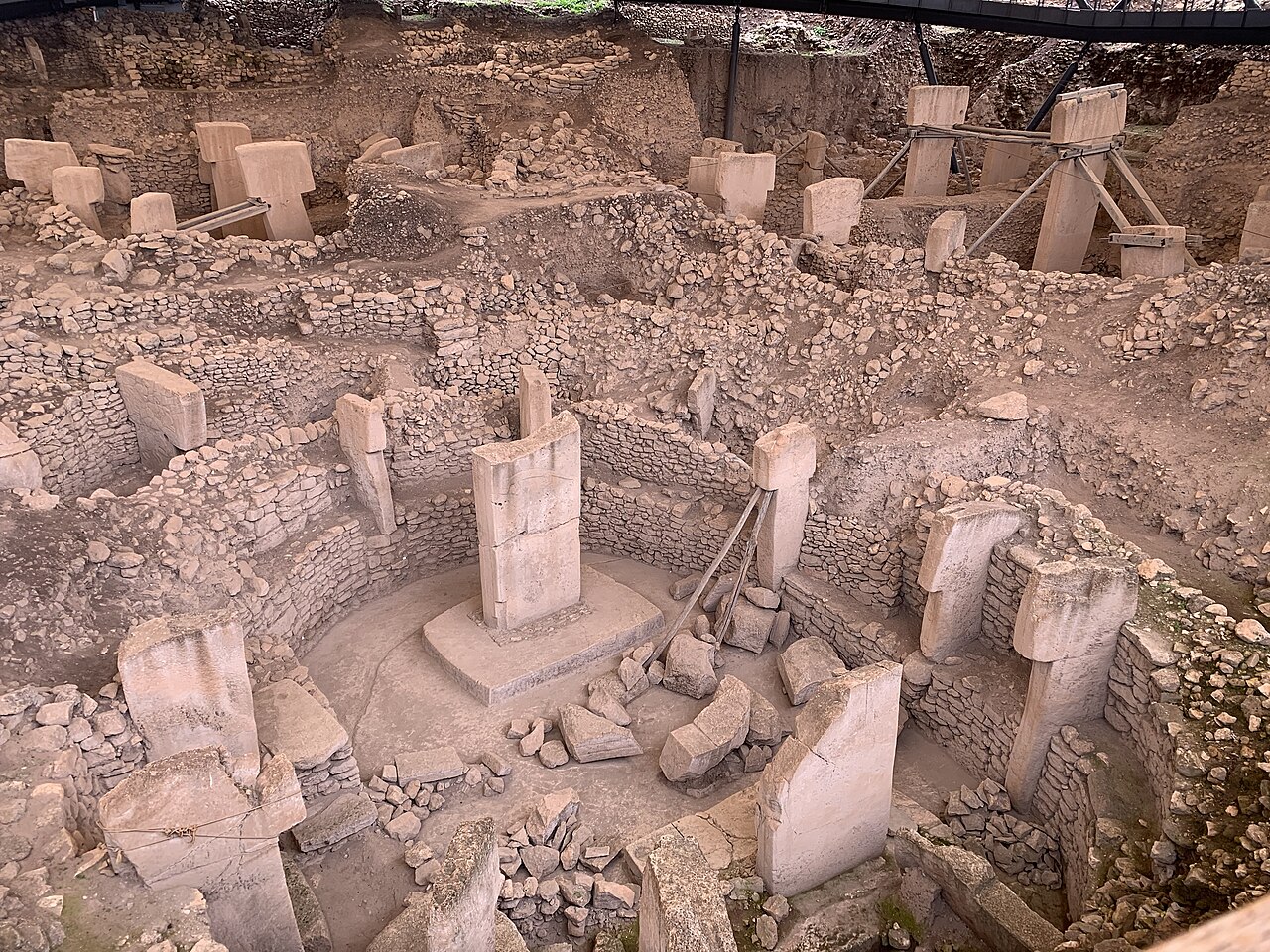 Ancient carved stones at one of the world's oldest farming sites.