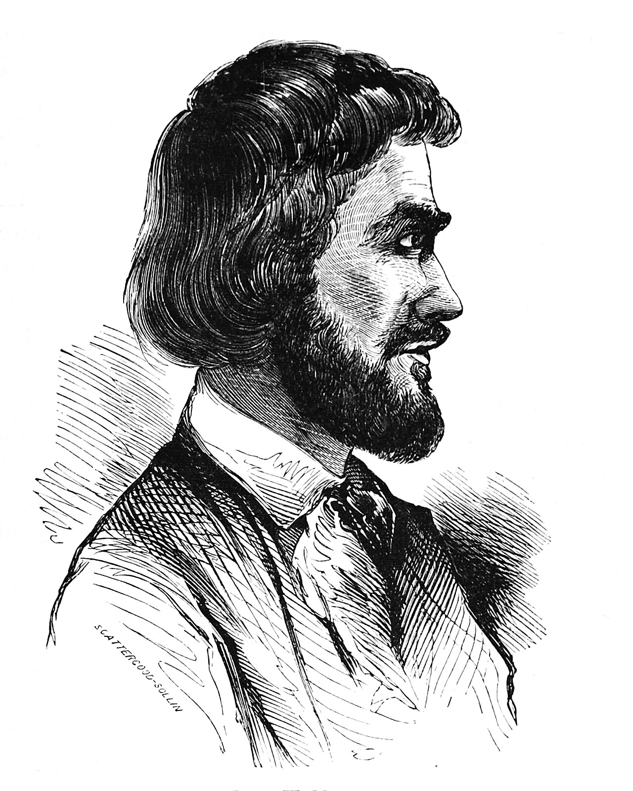 A portrait of the man who first found gold in California.