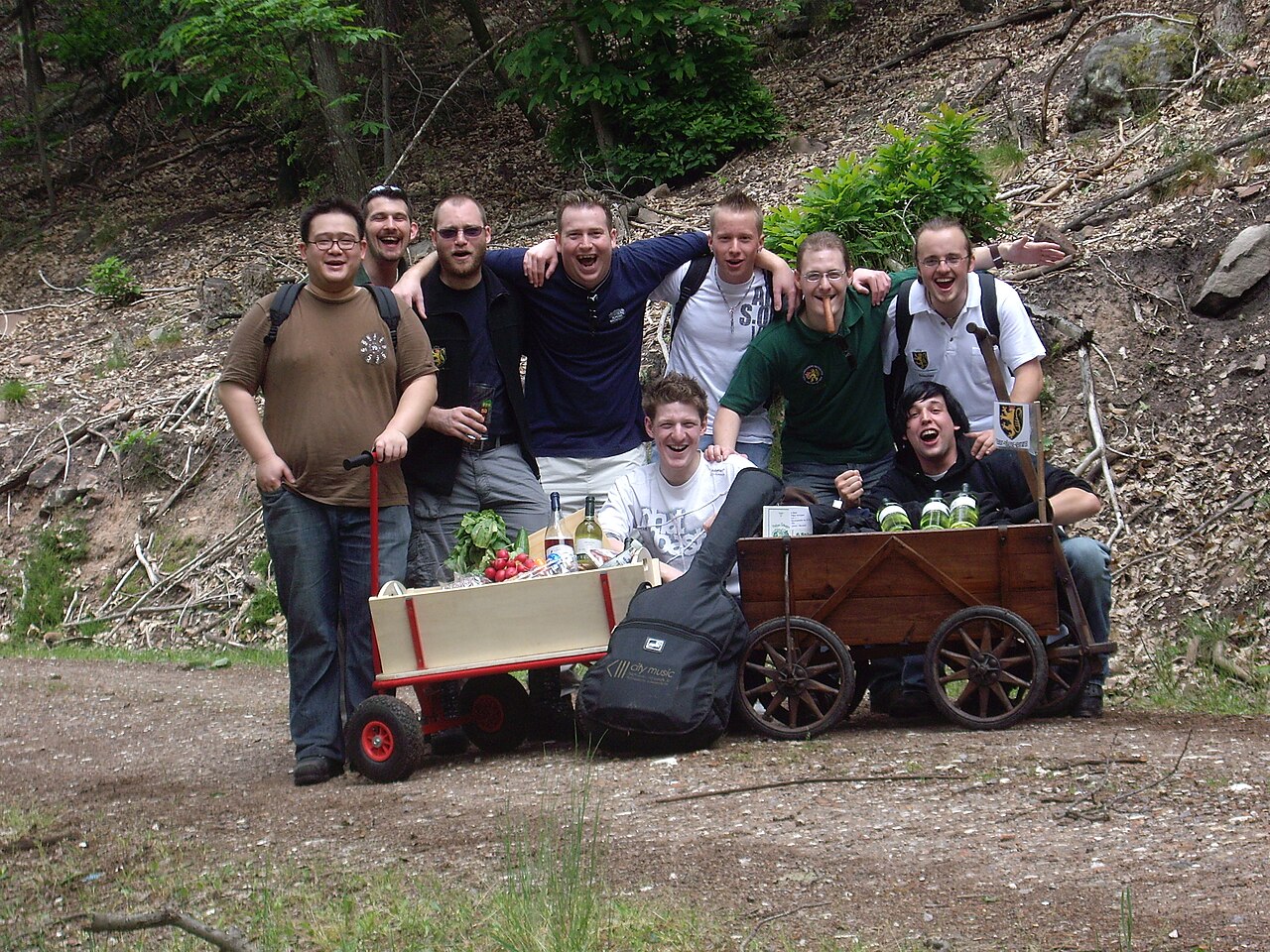 Dads and kids enjoy a fun hike together on Father's Day.