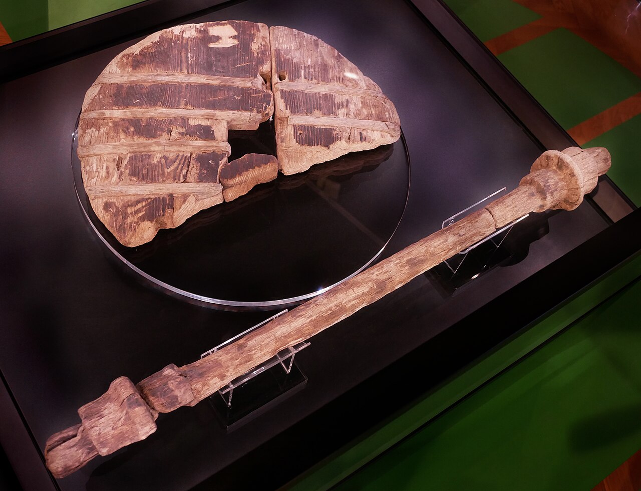 The oldest wooden wheel ever found by people.
