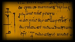 An old book with some of the earliest Spanish words ever written.