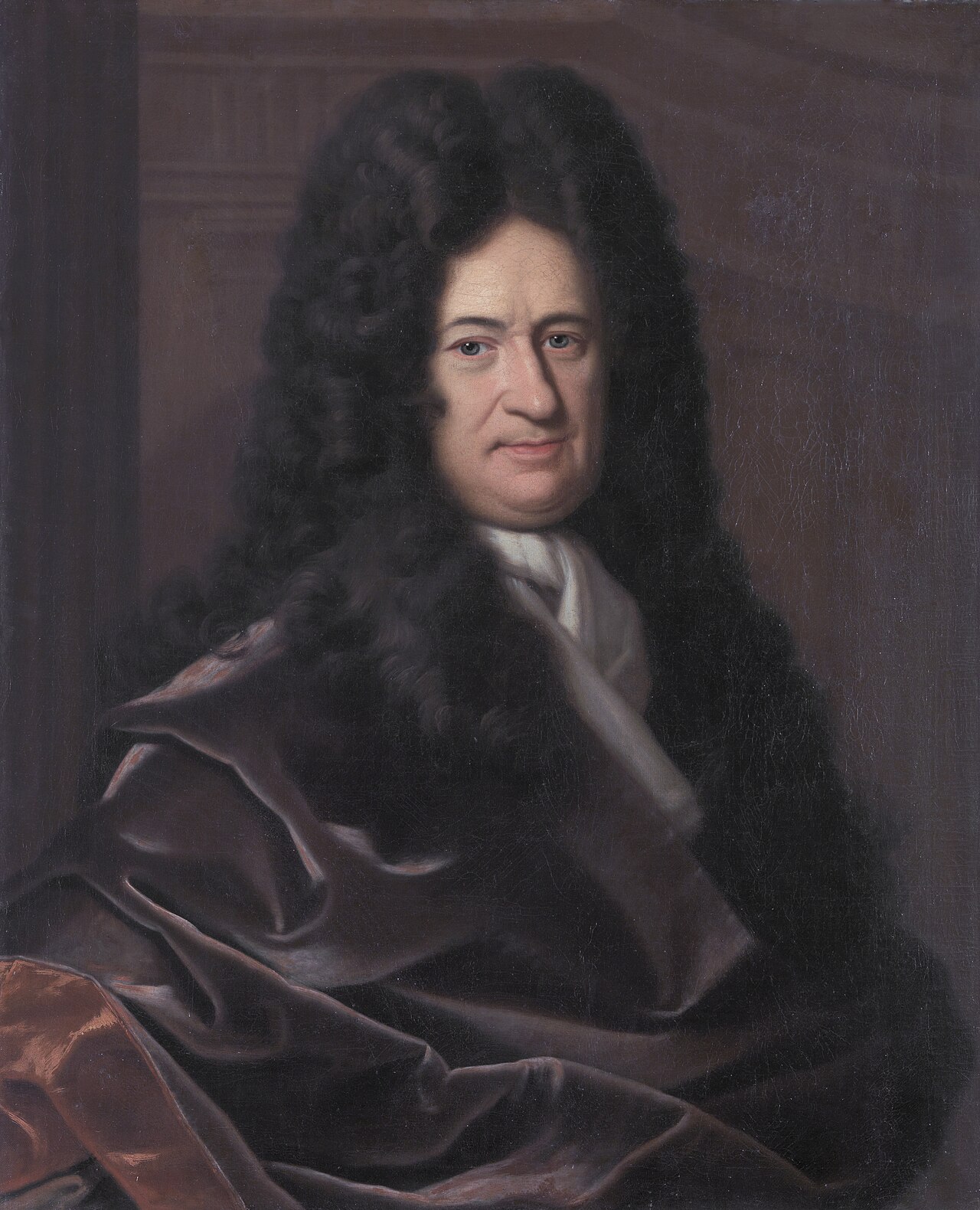 A painting of Leibniz, who helped invent the idea of using ones and zeros.