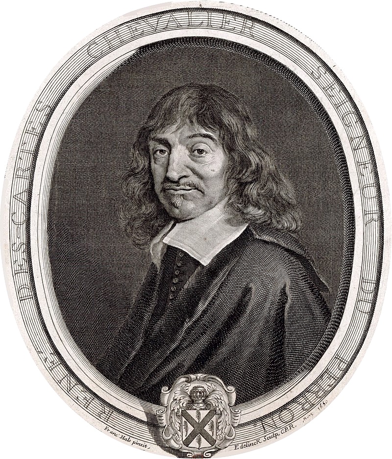 A picture of René Descartes, who made the first coordinate grid.