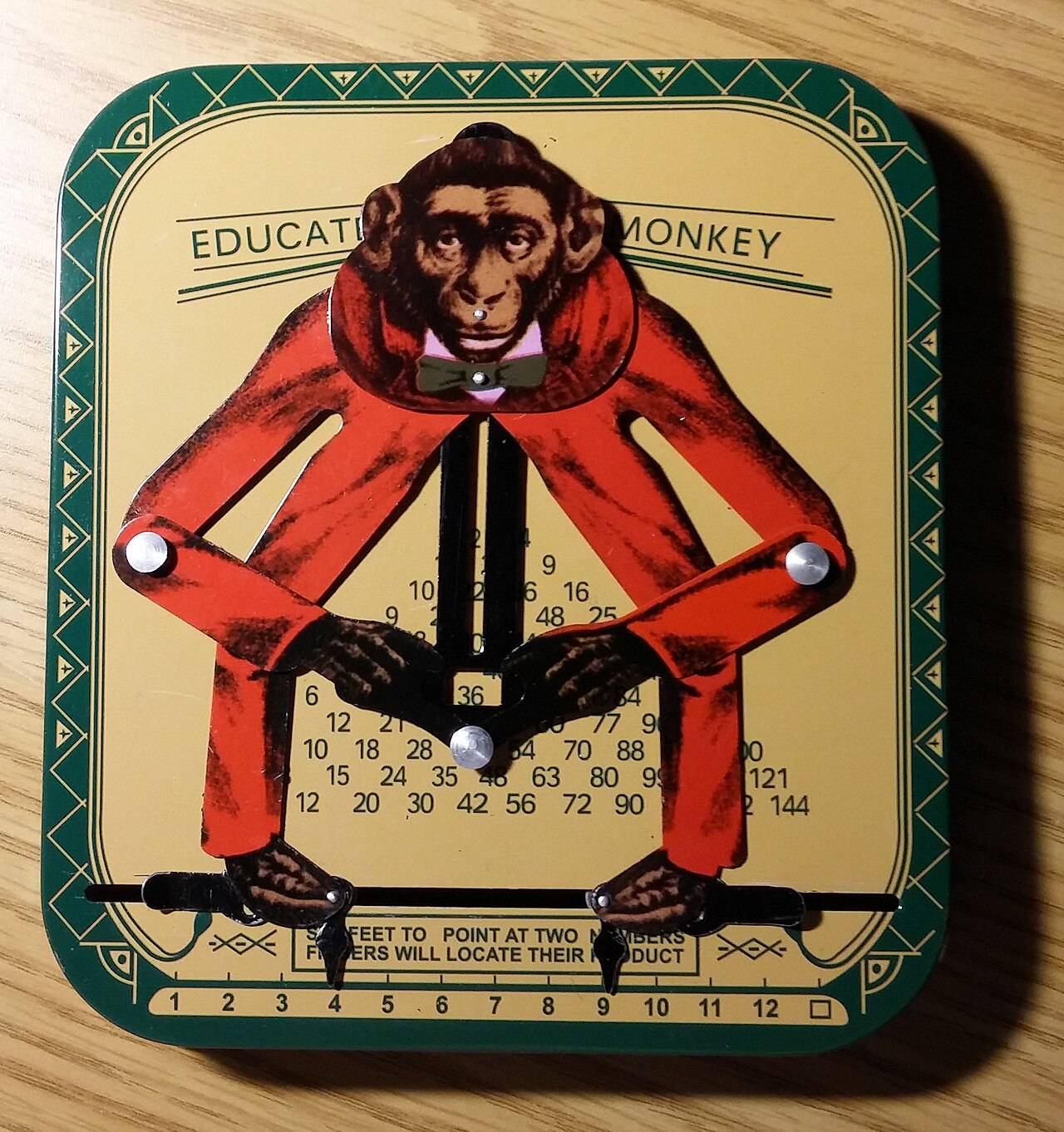 An old toy from 1918 that helps kids learn times tables.