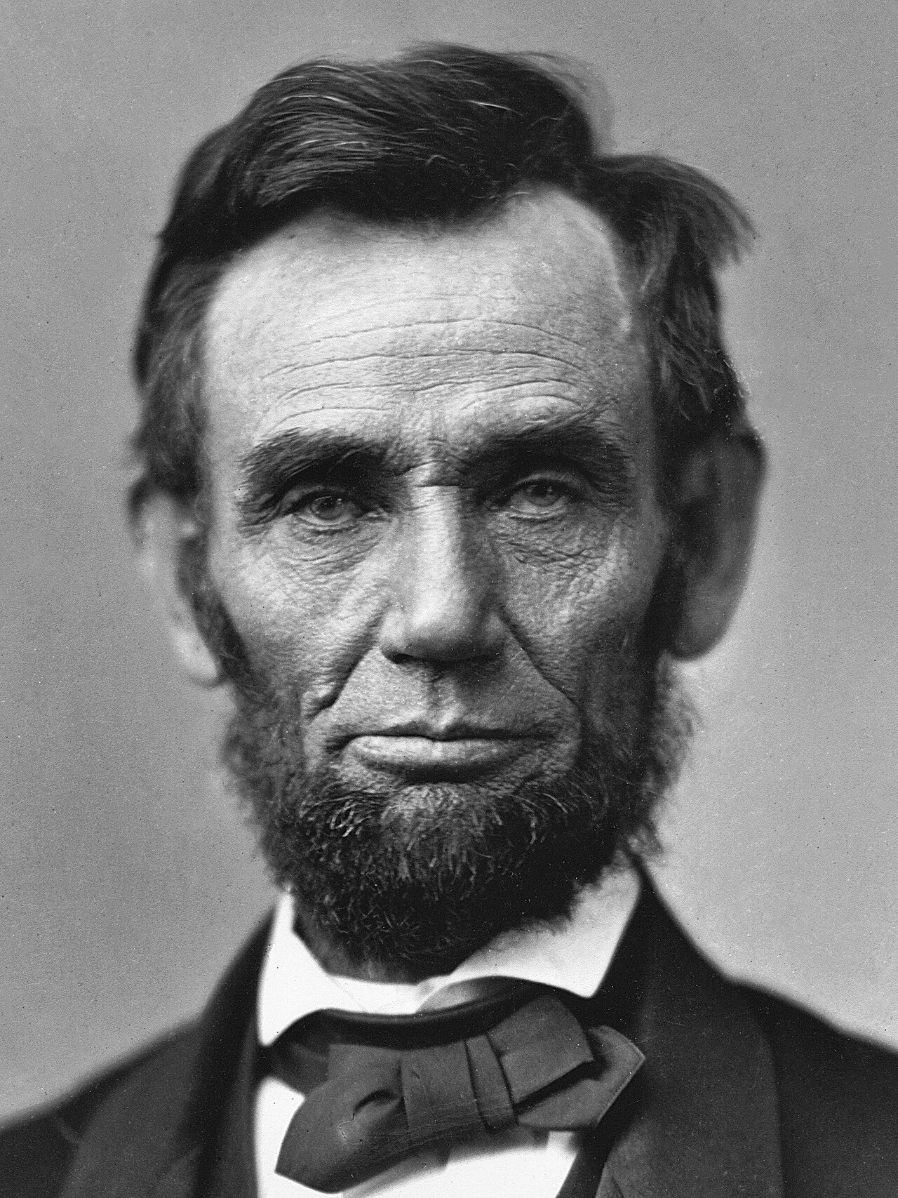 A famous close-up photograph of Abraham Lincoln from 1863.