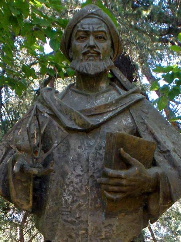 A statue of the math pioneer Al-Khwarizmi in Madrid.