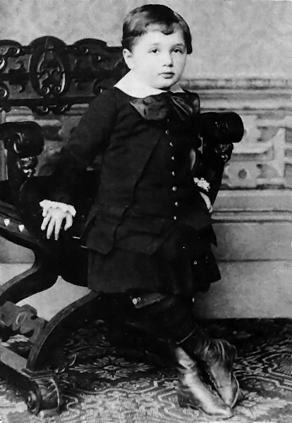 Young Albert Einstein when he was just three years old.