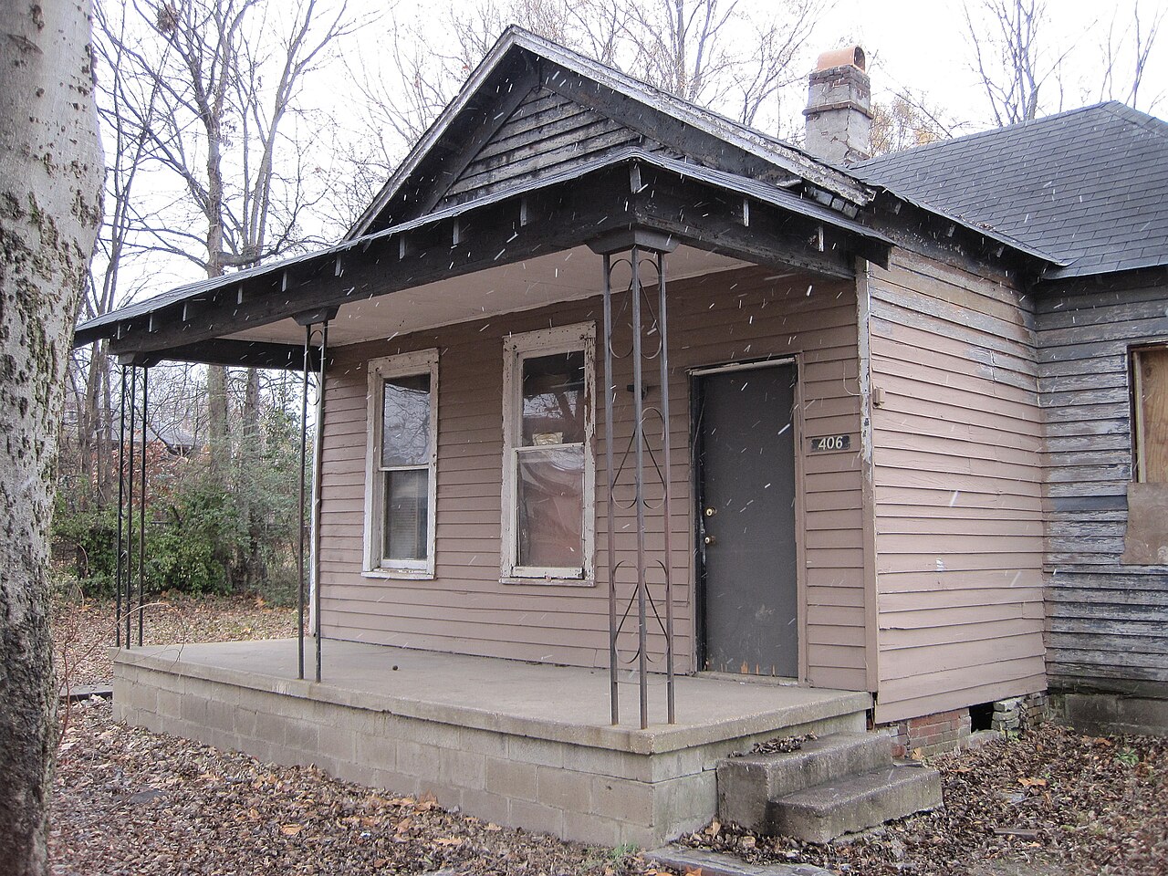 The Memphis home where singer Aretha Franklin was born.