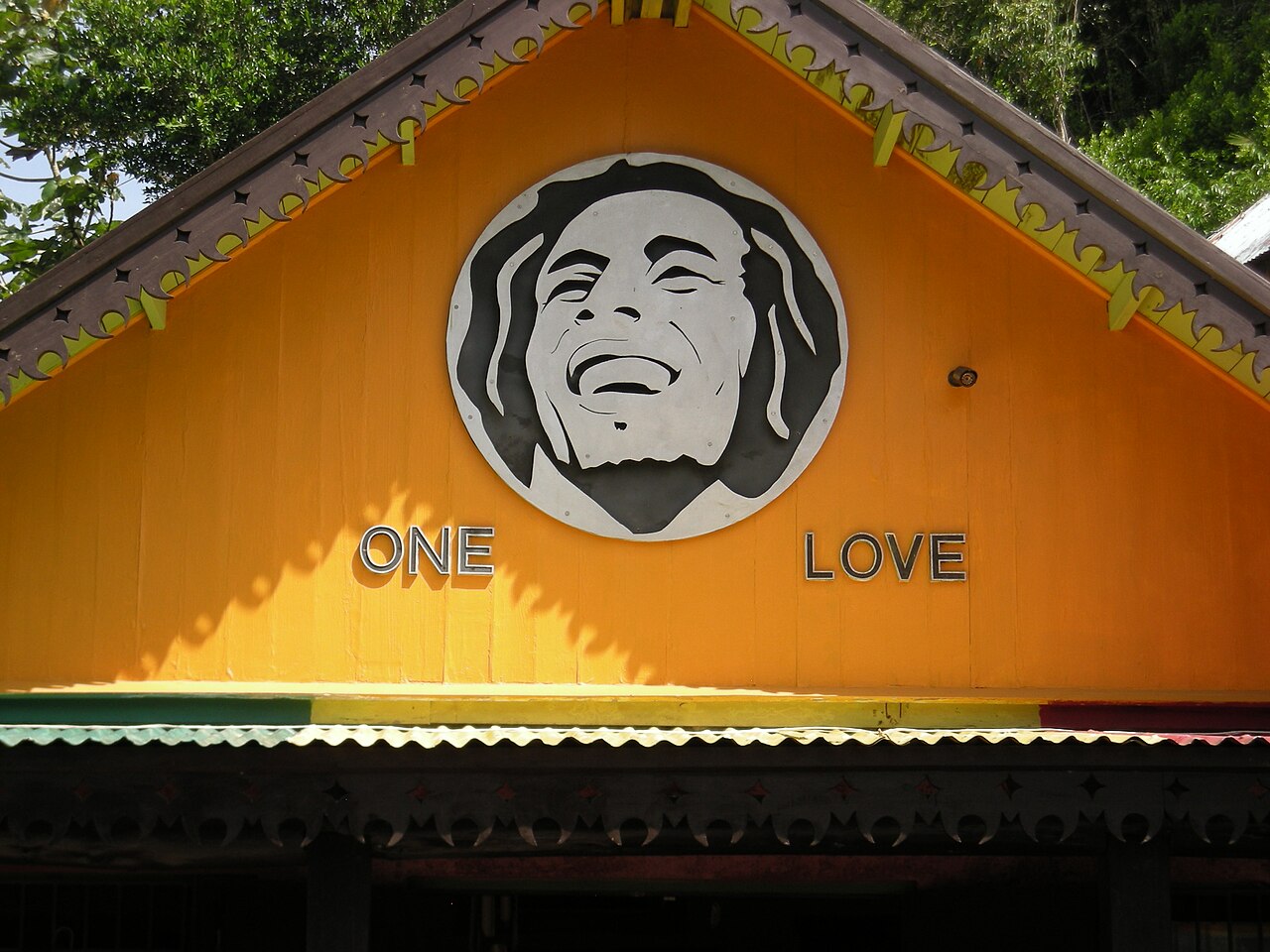 The entrance to Bob Marley's birthplace in Nine Mile, Jamaica.