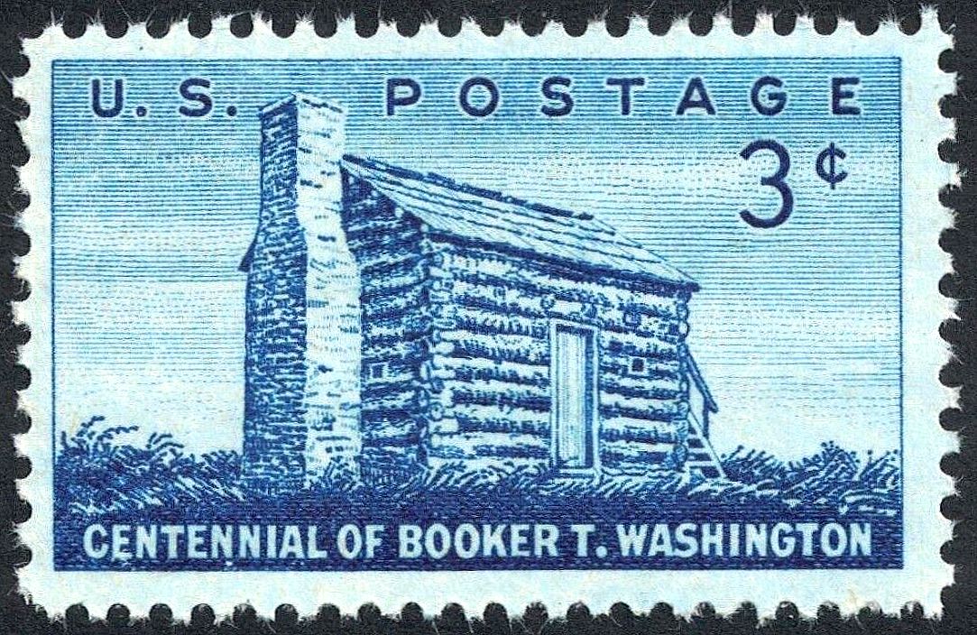 A 1956 postage stamp honoring Booker T. Washington.