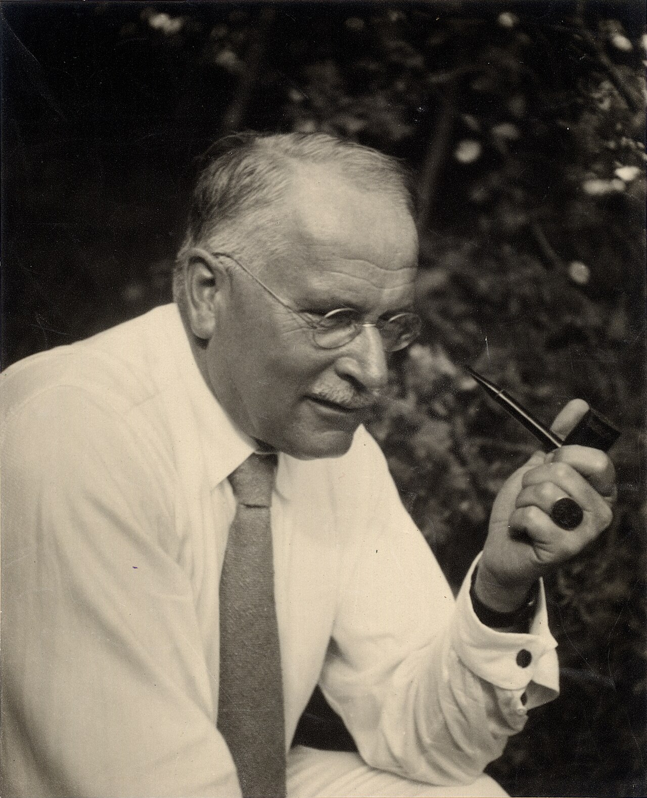 A photograph of the famous thinker Carl Jung.