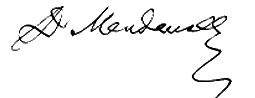 The handwritten signature of Russian chemist Dmitri Mendeleev.