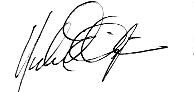 The handwritten signature of jazz musician Duke Ellington.