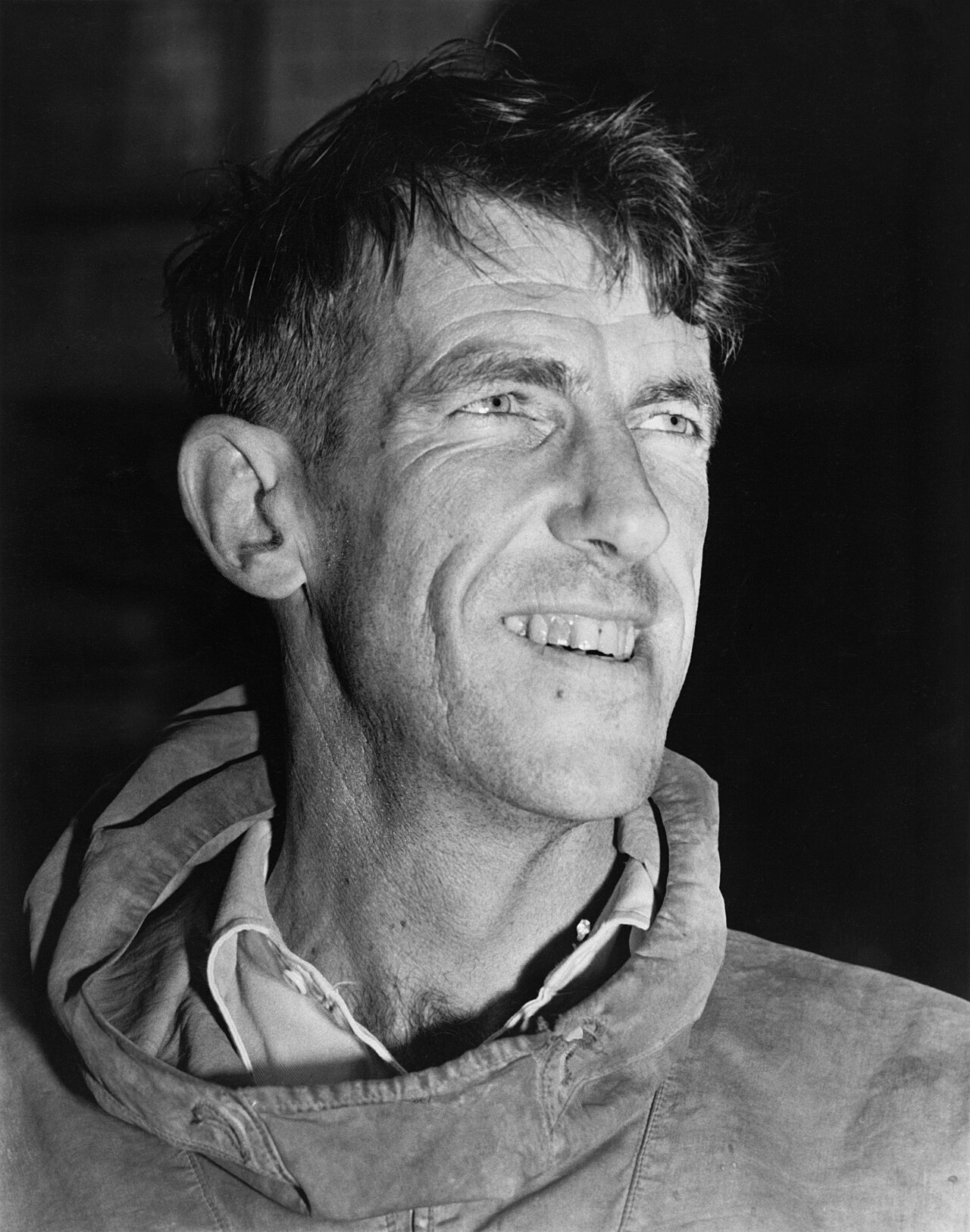 A photo of Edmund Hillary around the time he climbed Everest.