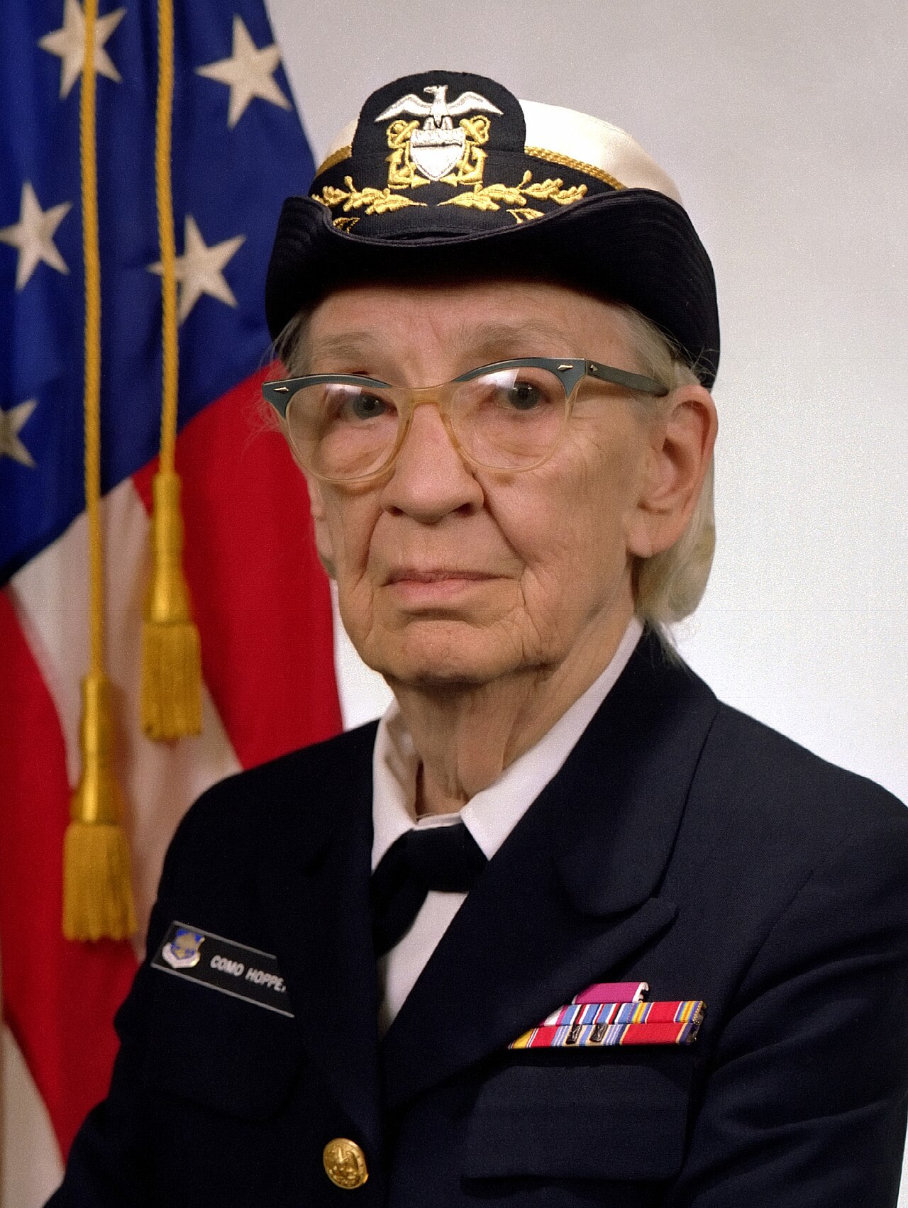 Grace Hopper in her Navy uniform, a true computer pioneer.