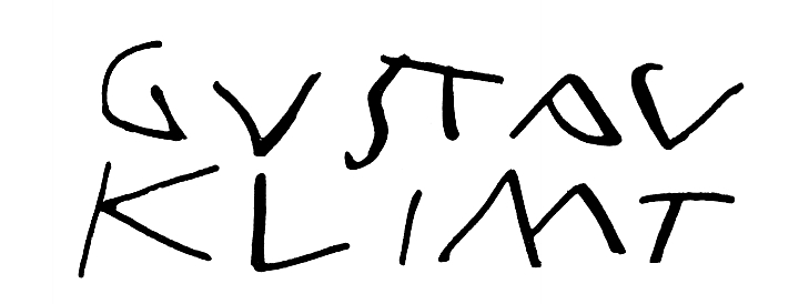 The handwritten signature of the Austrian painter Gustav Klimt.