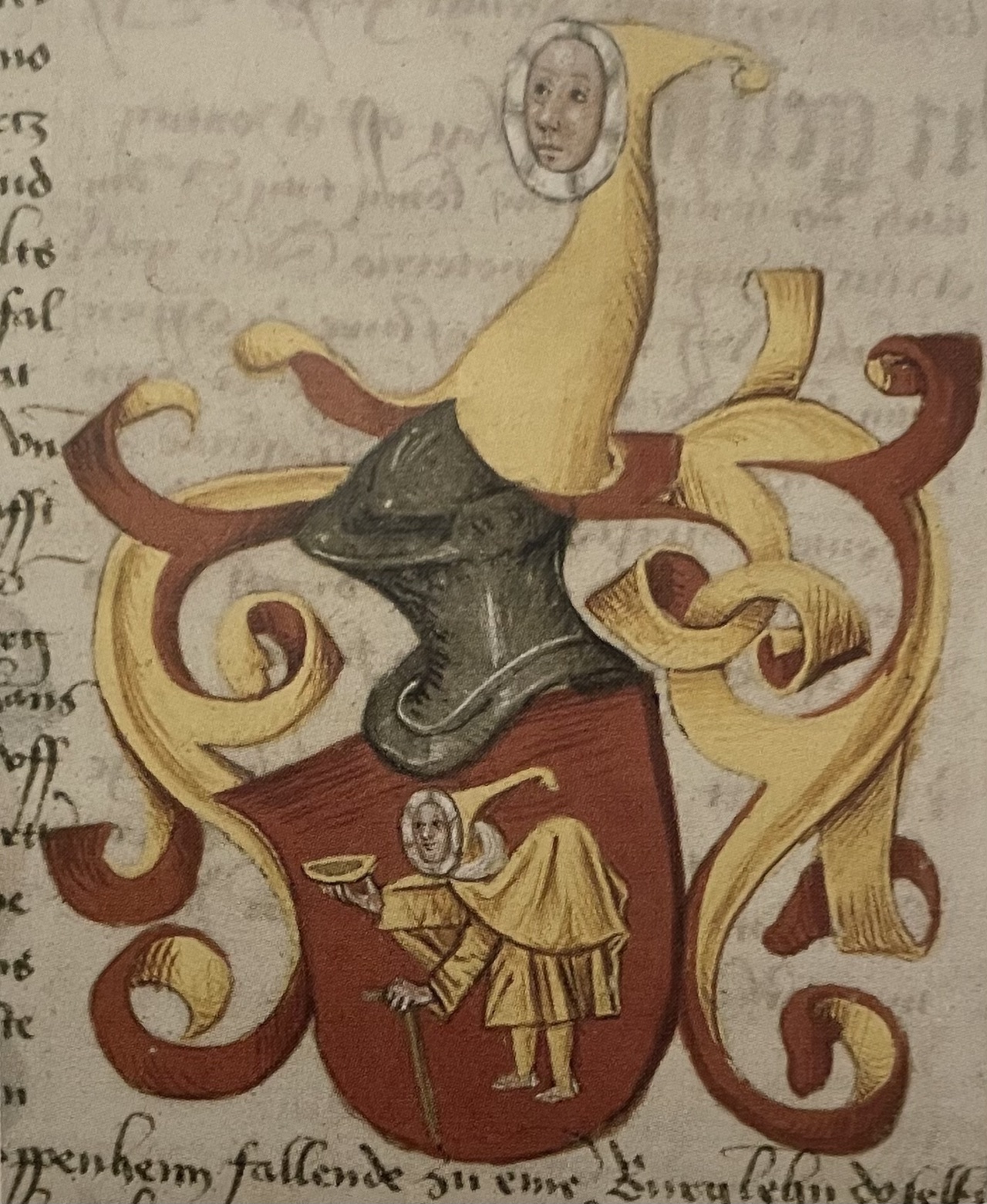 A colorful family crest belonging to Gutenberg's family.