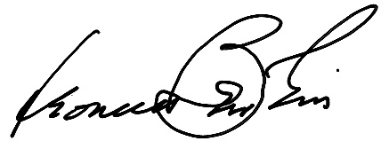 The handwritten signature of composer Leonard Bernstein.