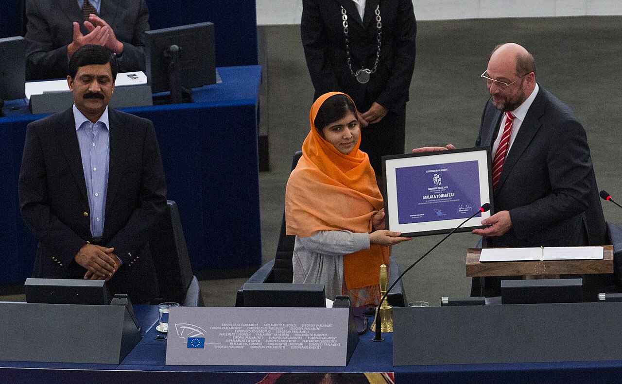 Malala Yousafzai receives a big human rights prize in Europe.