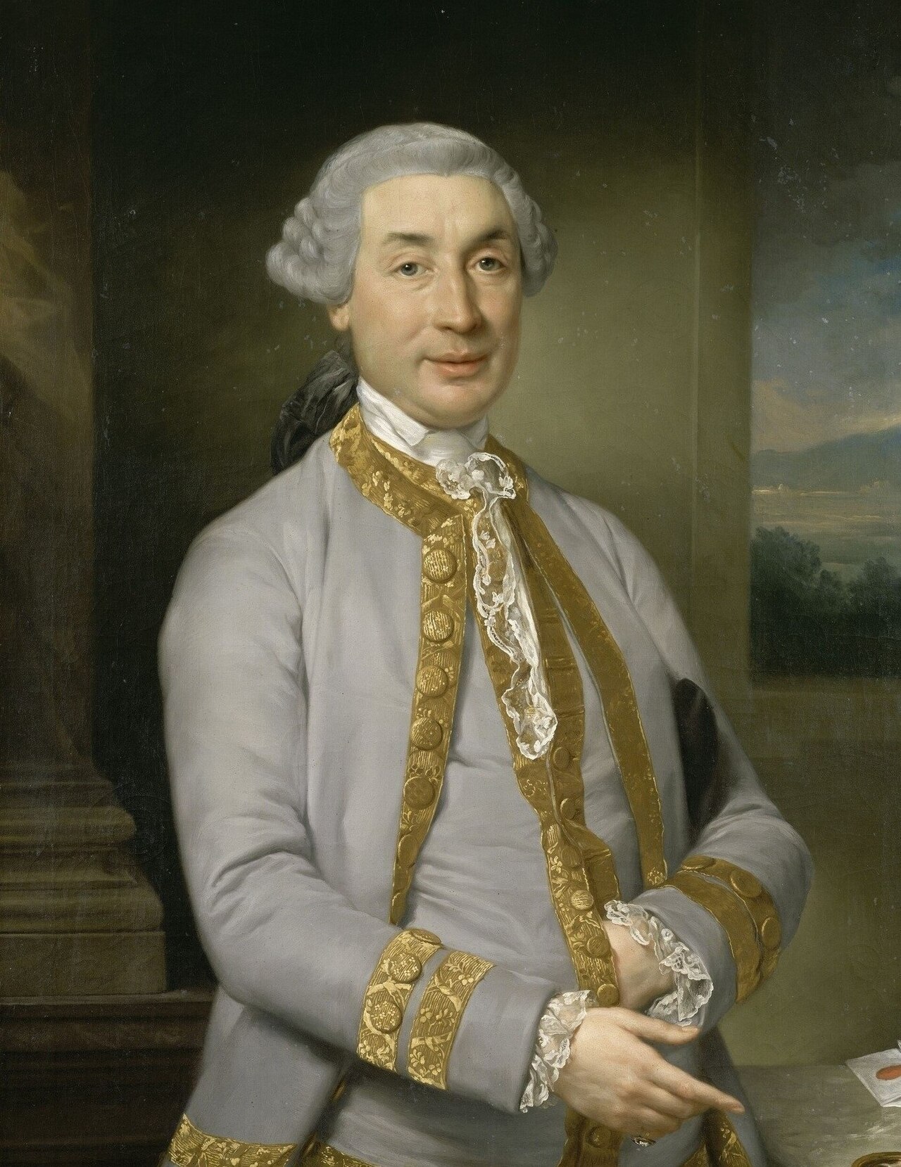 A painted portrait of Napoleon Bonaparte's father.