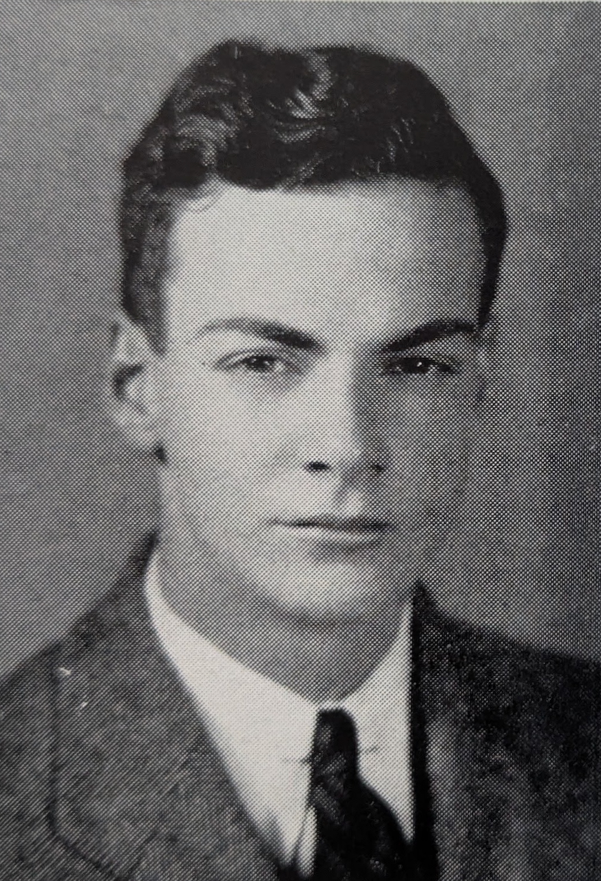 A yearbook portrait of young scientist Richard Feynman.