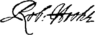 The handwritten signature of the scientist Robert Hooke.