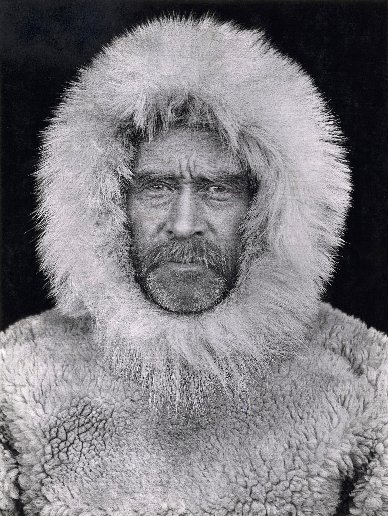 Explorer Robert Peary on an icy Arctic trip in 1909.