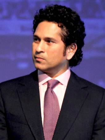 Sachin Tendulkar at a big sports event in India.