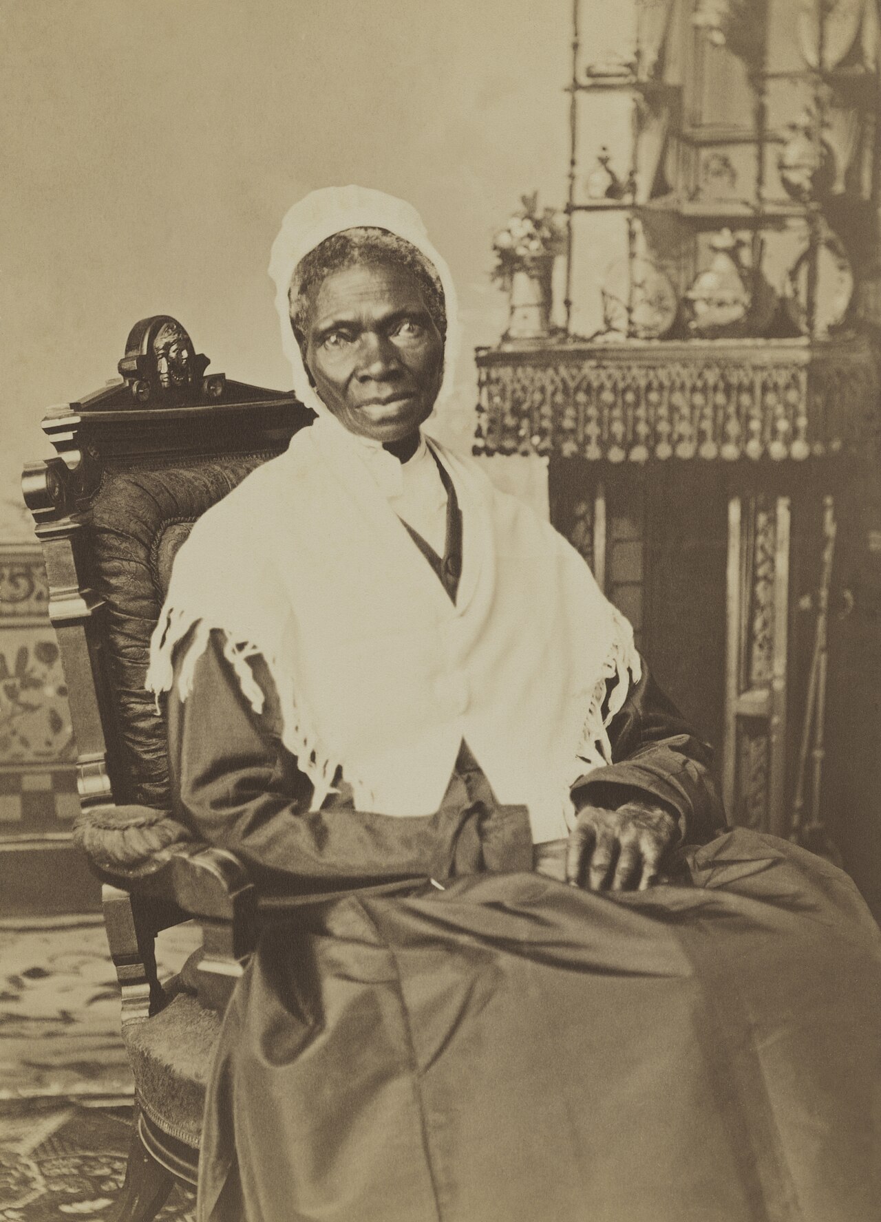A photograph of the brave speaker Sojourner Truth from 1870.