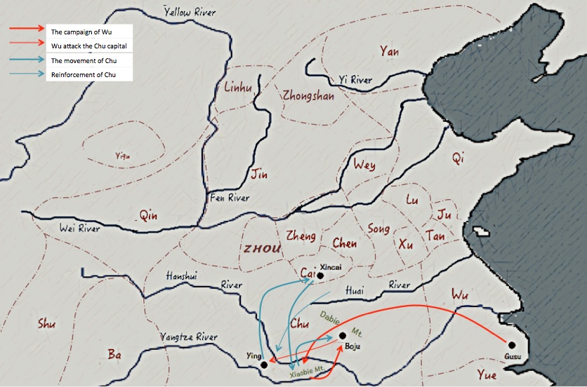 An old map showing a famous battle from Sun Tzu's time.