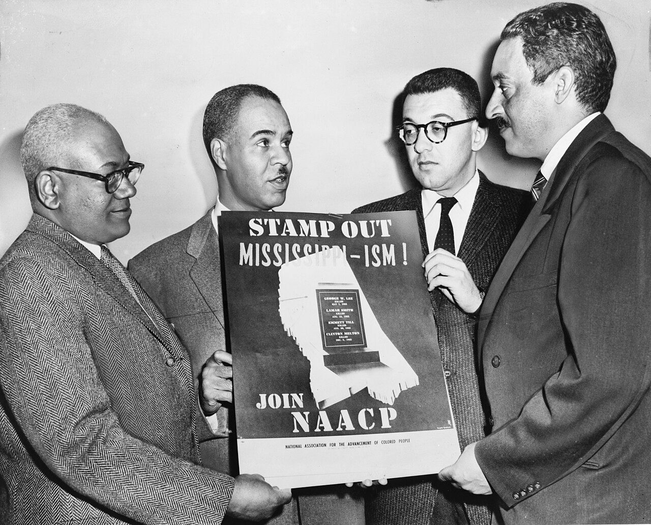 Thurgood Marshall and other civil rights leaders in 1956.