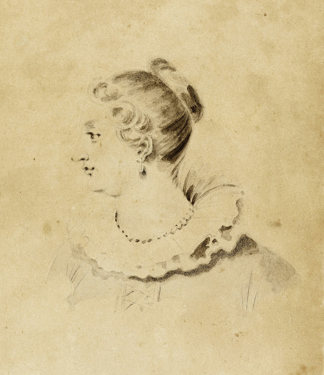 A portrait of Sophie, the mother of writer Victor Hugo.