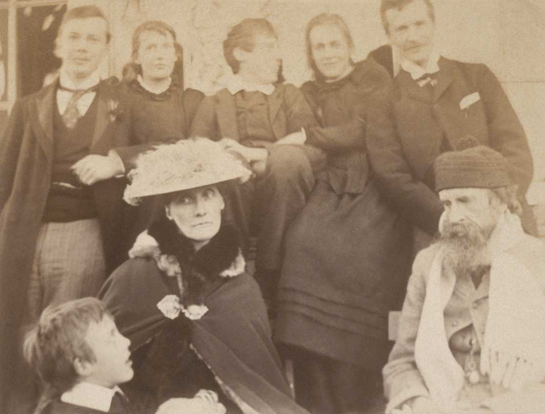 Young Virginia Woolf with her family in 1892.